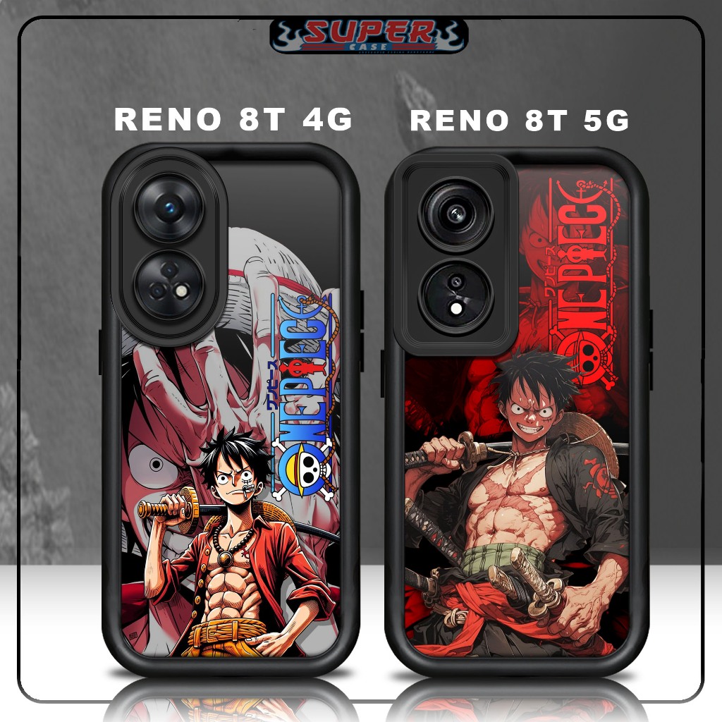 เคส Hp สําหรับ SoftCase Hp สําหรับแก้วสีดําพรีเมี่ยม OPPO RENO 8T 4G RENO 8T 5G Design ONEPIECE1