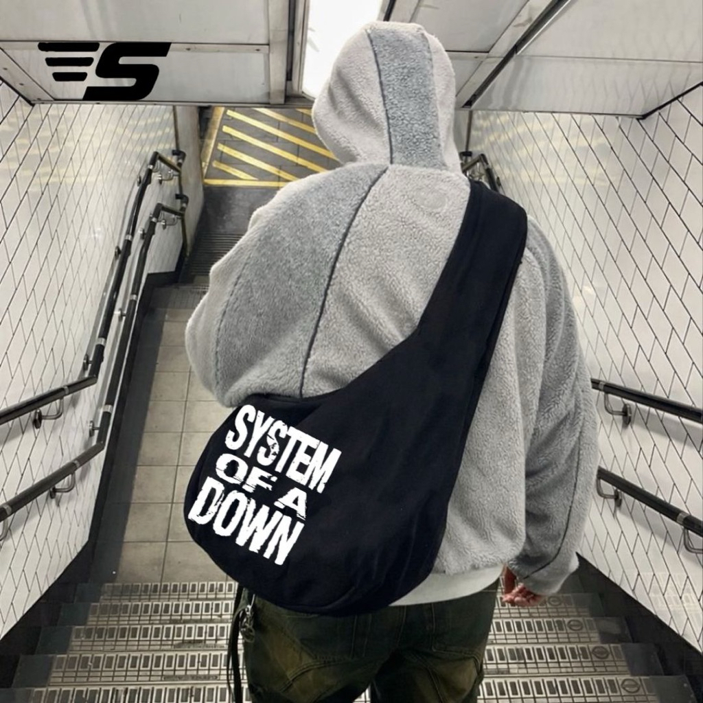 Sserapim - System Of A Down Tsunobag / Boho Crossbody Bag Slingbag Canvas Unisex Totebag Skena Y2K C