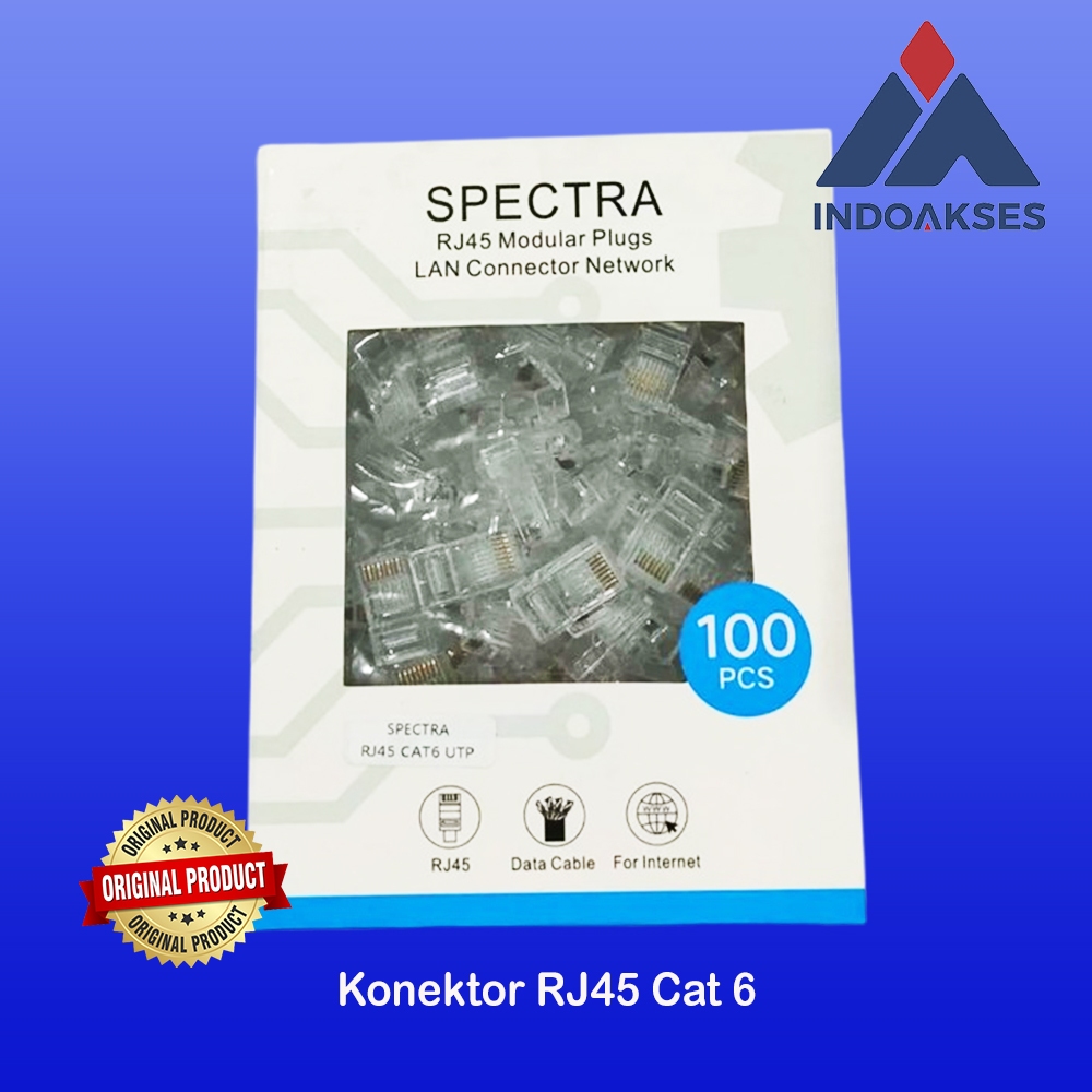 Spectra Connector RJ45 Cat6 UTP RJ45 Connector บรรจุ 100 ชิ้น