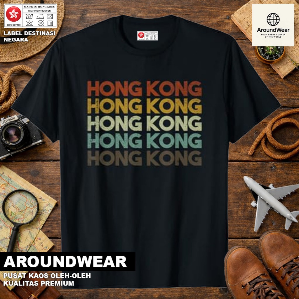 เสื้อยืด HONG KONG SOUVENIR 19 พร้อมแท็ก HONG KONG PREMIUM SOUVENIR MATERIAL GIFT