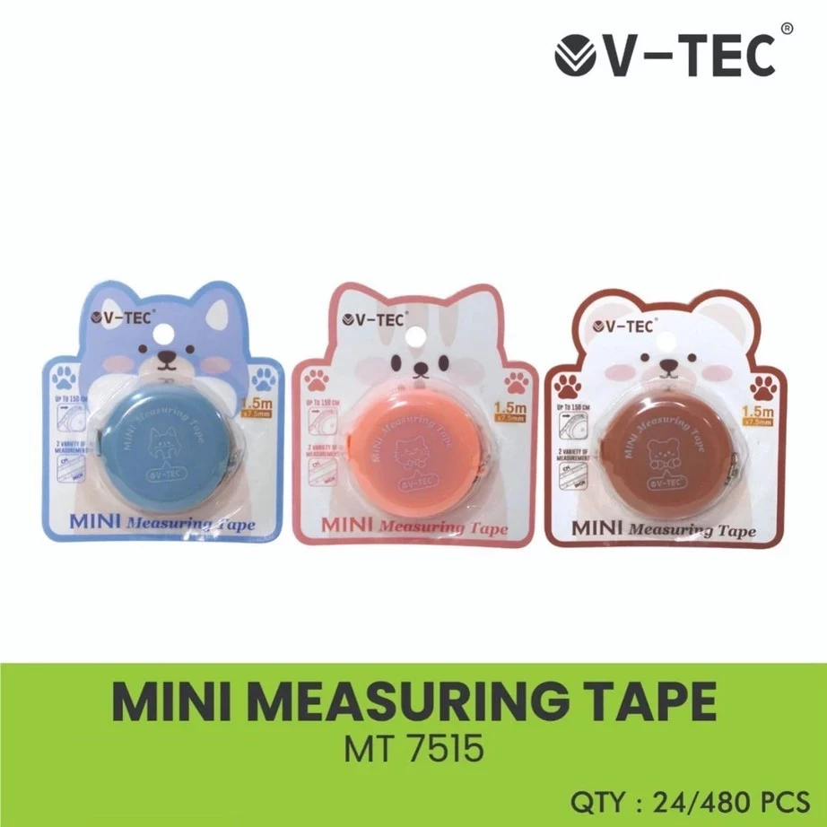 V-TEC Mini สายวัด 1.5M Auto Lock / V-TEC Mini สายวัด MT 7515