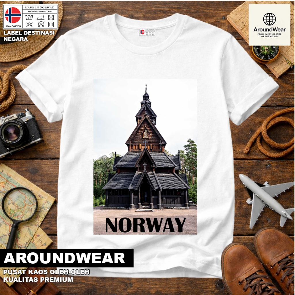 เสื้อยืด NORWAY 4 SOUVENIR พร้อมแท็ก NATIONAL, NORWAY COTTON 30S, ของขวัญพรีเมี่ยม SOUVENIR
