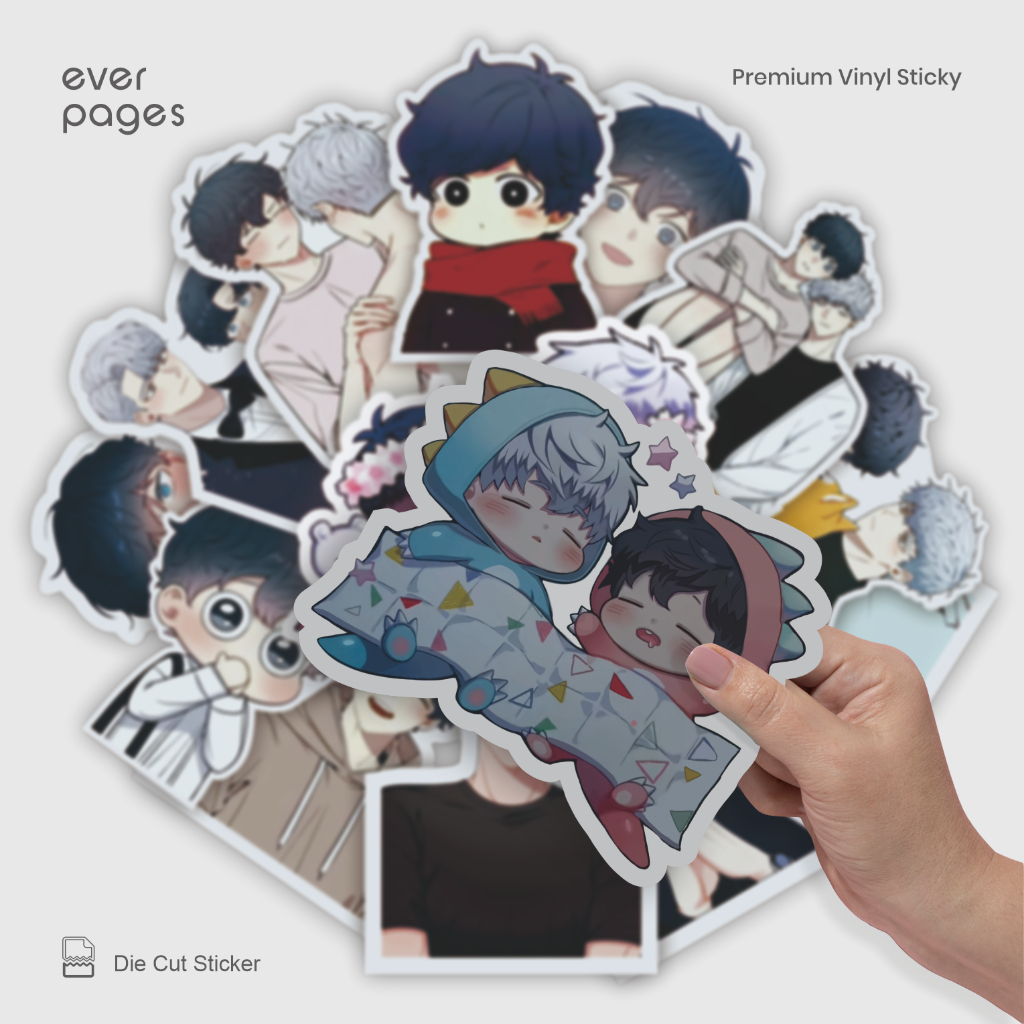 (25 ชิ้น) Manhwa Cherry Blossoms After Winter Waterproof Sticker - หนังสือ, Tumblr, HP, Laptop