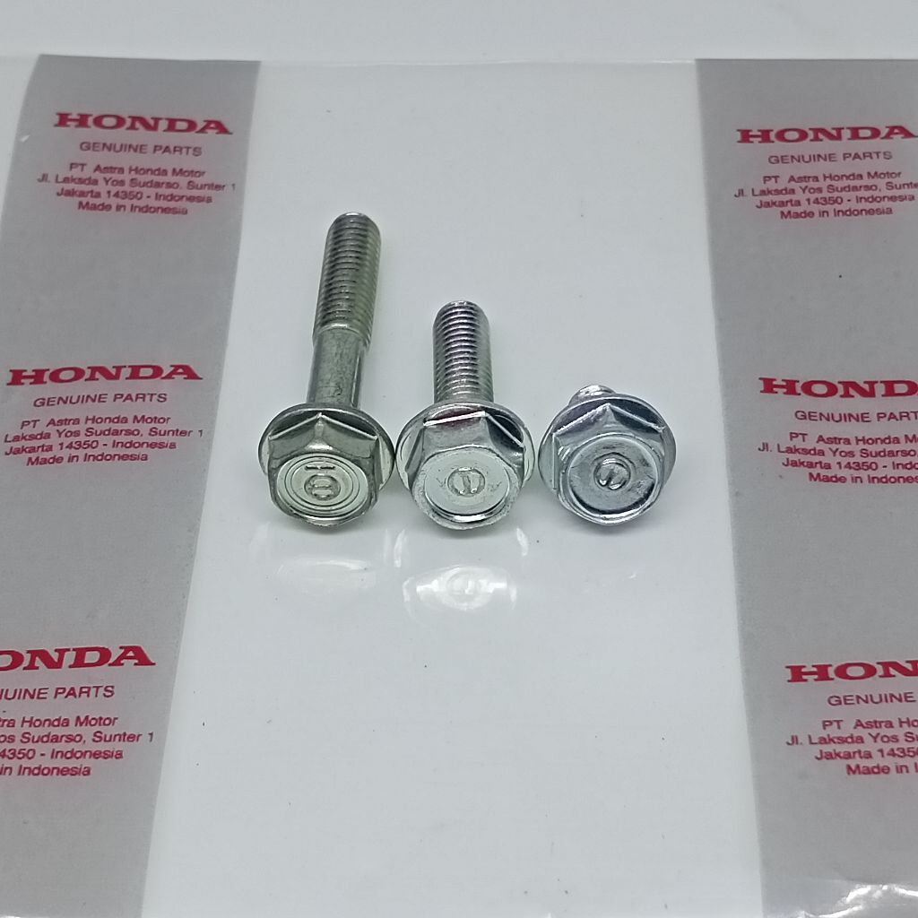 BAUT FLANGE BOLT BAUT 10 M6X10 M6X30 M6X35 ORIGINAL AHM UNIVERSAL