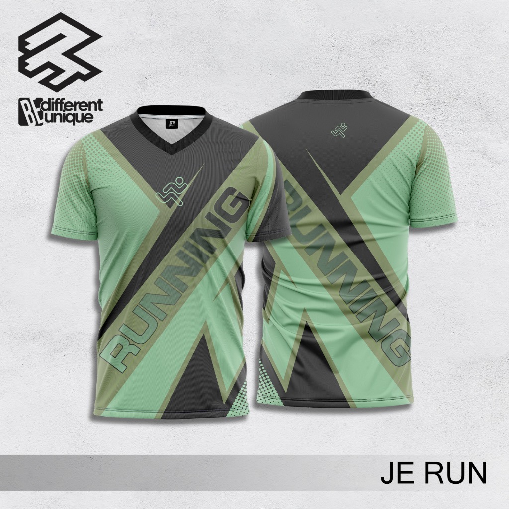 JE RUN Original 3R เสื้อกีฬาพิมพ์ระดับพรีเมียม