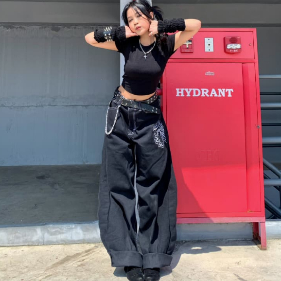 KATUN Marcher.Ltd กางเกงขายาวผู้ชาย Revo Twill กางเกงผ้าฝ้ายลําลองสีดําหนา