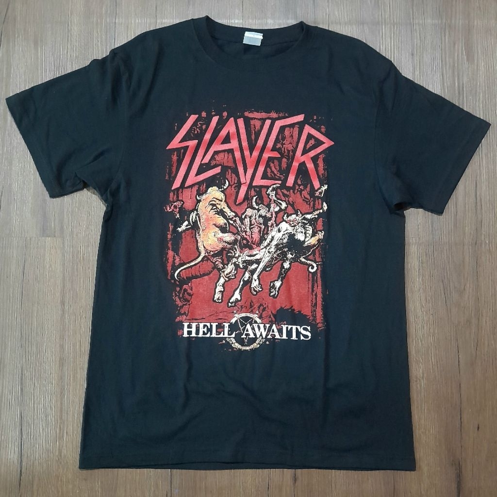 SLAYER hell awaits T-Shirt / band T-Shirt / เสื้อยืดเพลง / รองเท้าบูท