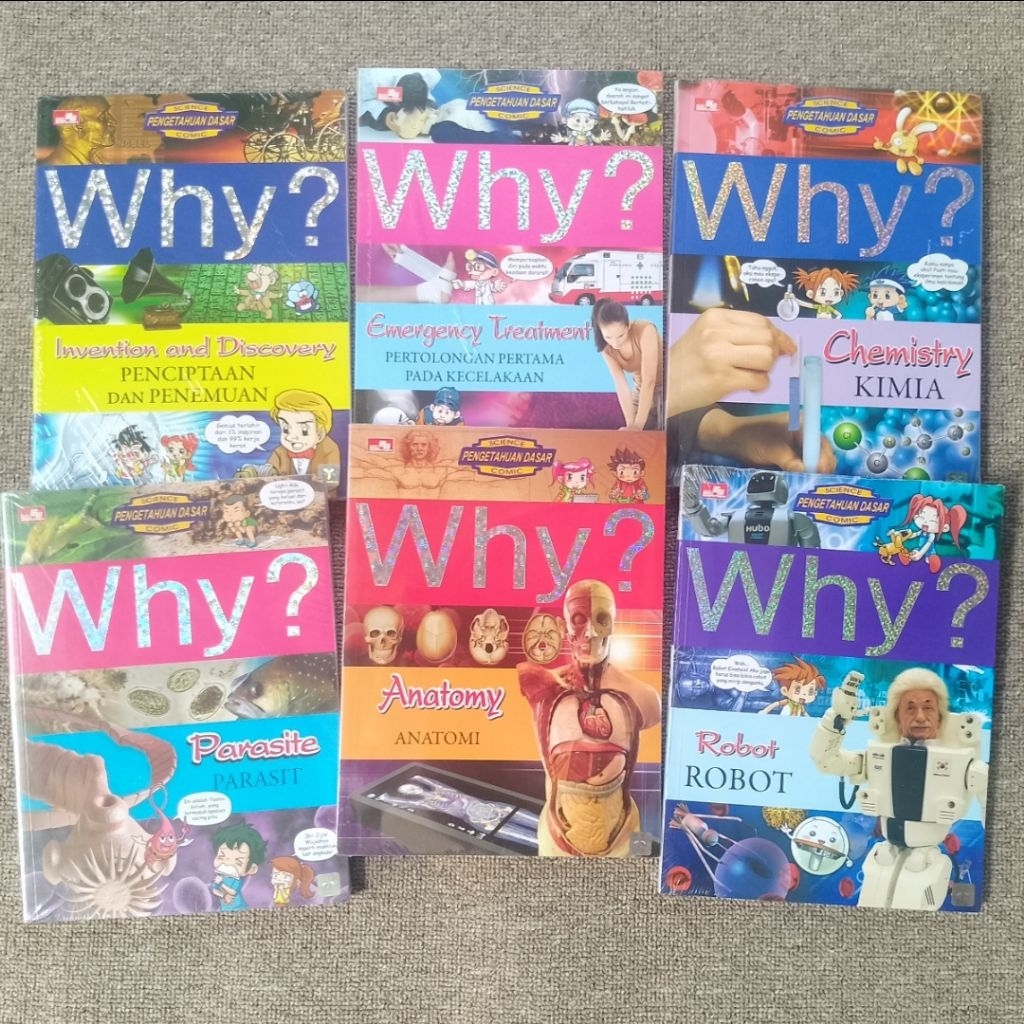 WHY การ์ตูนการศึกษาสําหรับเด็กหุ่นยนต์ Parasite เคมีกล้องจุลทรรศน์ Creation First Aid Parasite