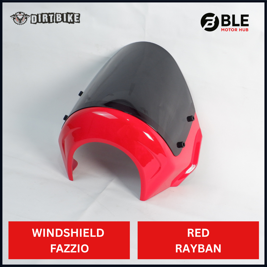 กระจก Dirtbike Fazzio Red Mirror สีดํา | BLE มอเตอร์ฮับ