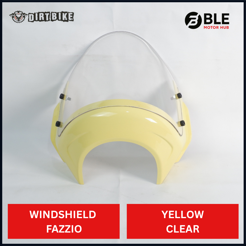 กระจกบังลม Dirtbike Fazzio Yellow Clear | BLE มอเตอร์ฮับ