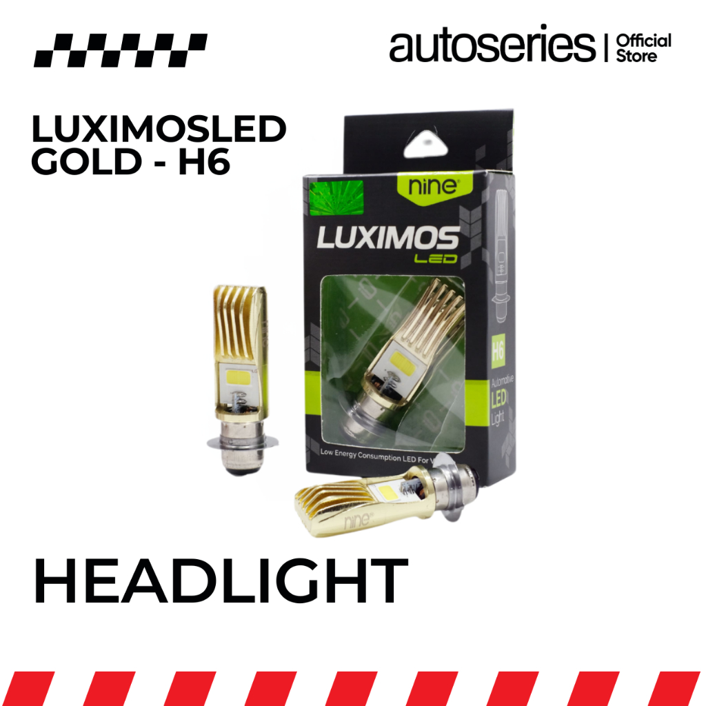 LUXIMOS H6 T19 P15D ไฟหน้าสําหรับสกู๊ตเตอร์อัตโนมัติ, Beat, Supra, Mio, คาร์บูเรเตอร์, AC, DC, LG2 -