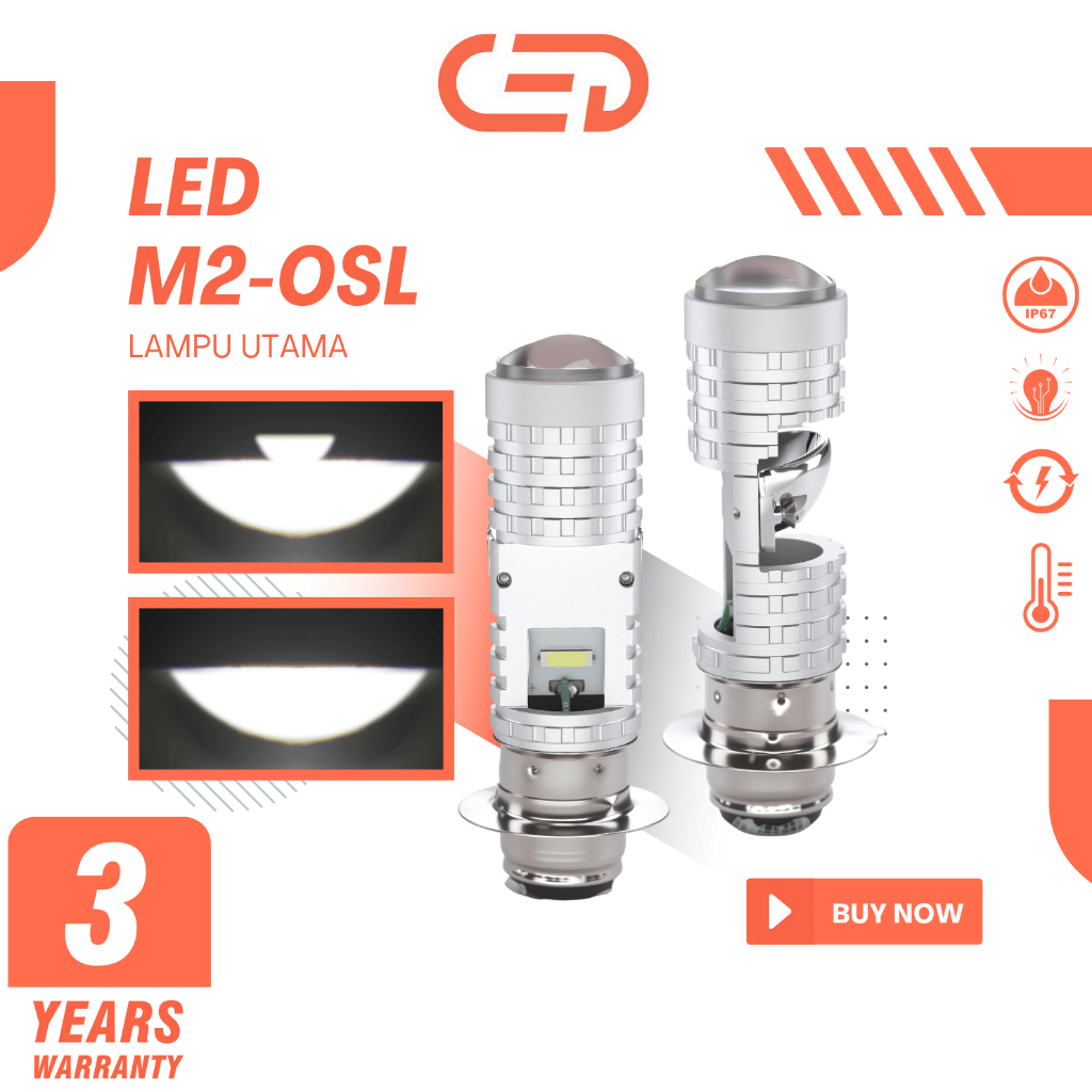 CED P15D/H6 M2-OSL Laser LED ไฟหน้าสําหรับรถจักรยานยนต์ & สกู๊ตเตอร์ไฟฟ้าการปรับเปลี่ยน 8V-80V Super