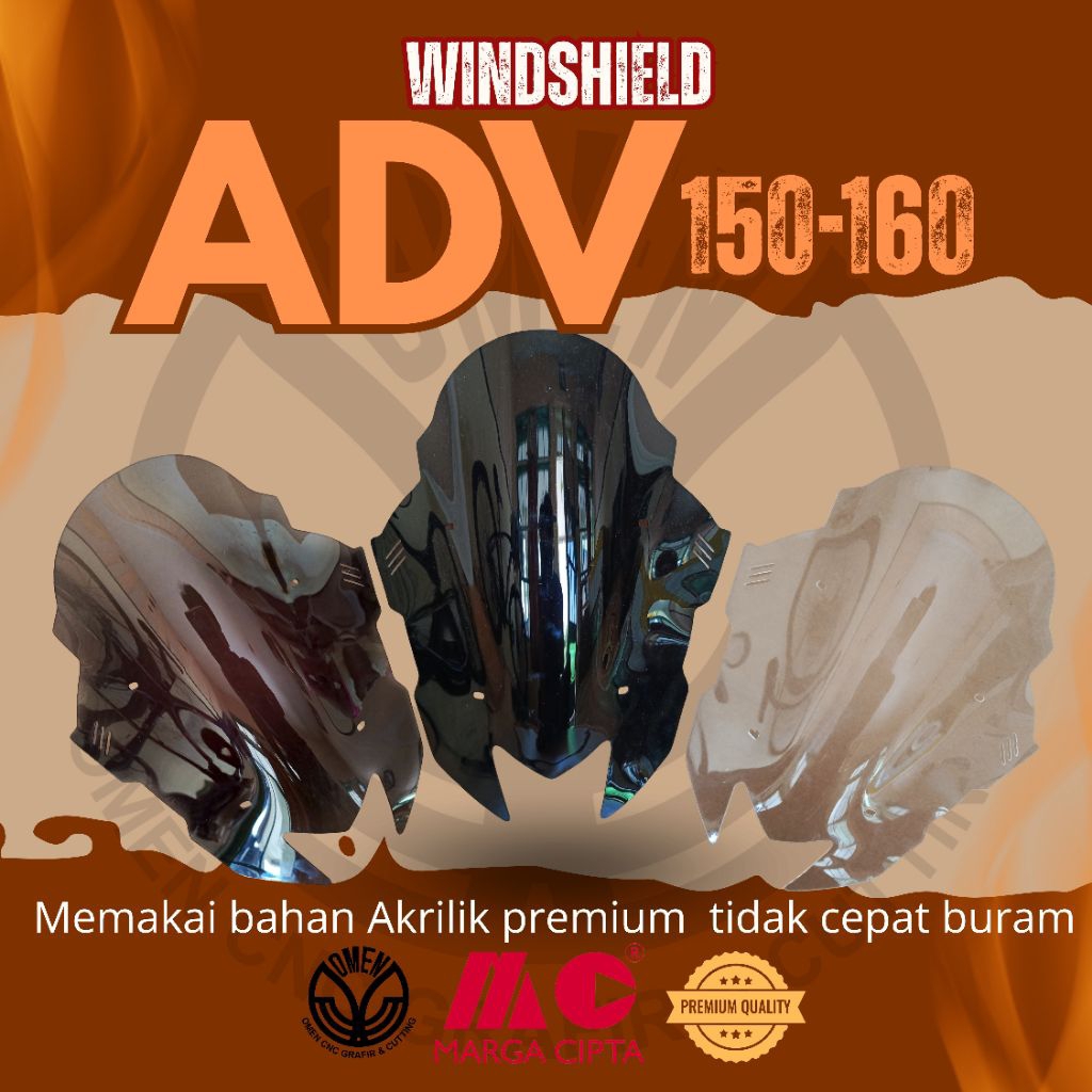 WINSILD HONDA ADV 150-160 VISOR ADV160 ADV 150 WINDSHIELD รุ่น TDR l V7
