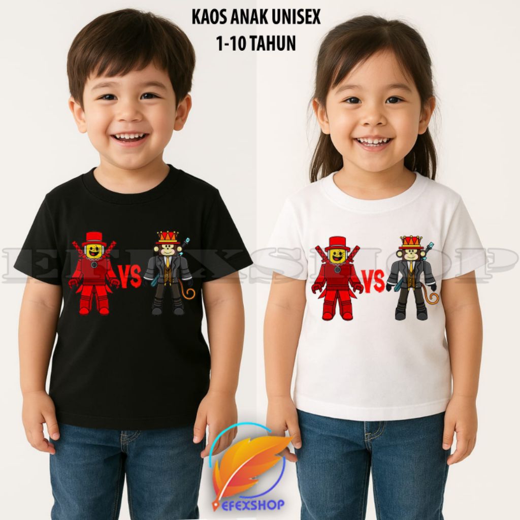 ROBLOX KIDS เสื้อยืด SAMMY VS JANDEL เสื้อผ้าเด็ก SAMMY VS JANDEL