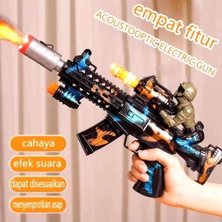 Toys - Mainan Anak Pistol Tembakan Getar Bisa Keluar Asap Ada Suara Dan Lampu Elektrik