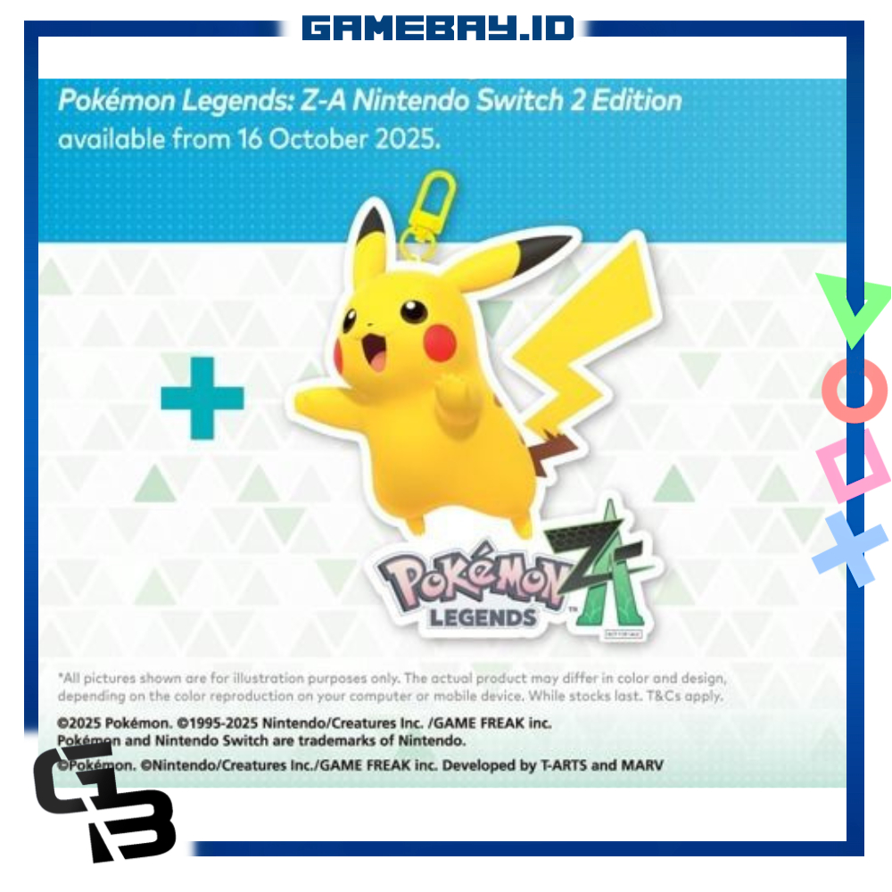 GANTUNGAN พวงกุญแจปิกาจู อย่างเป็นทางการจากพวงกุญแจ Pokemon Legends ZA