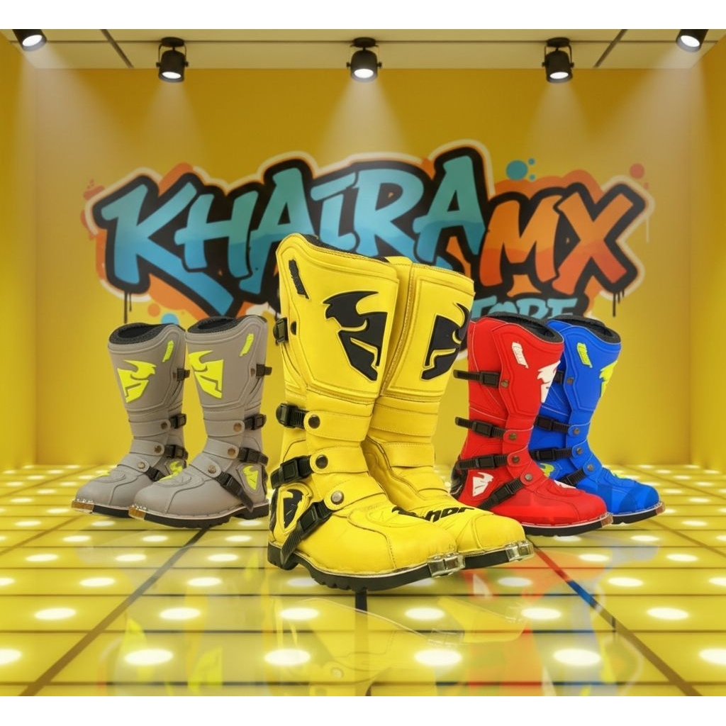 รองเท้าวิบาก Trail - รองเท้า trabass - รองเท้าแข่งสีขาว Enduro Thor