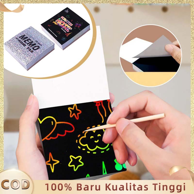 Magic Scratch Book Diy Scratch Paper Note Graffiti Scratch Book สีเมจิกสายรุ้ง