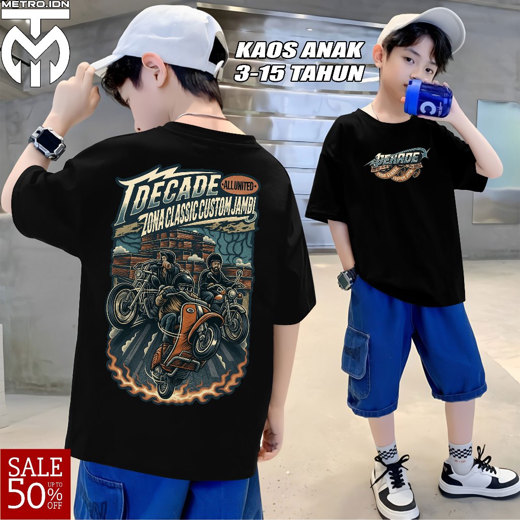 เสื้อยืด CHILDRENS เสื้อยืด 1 DECADE ZONE CUSTOM CLASSIC JAMBI - CB KAJOE ARO ZONE EVENT CLOTHES