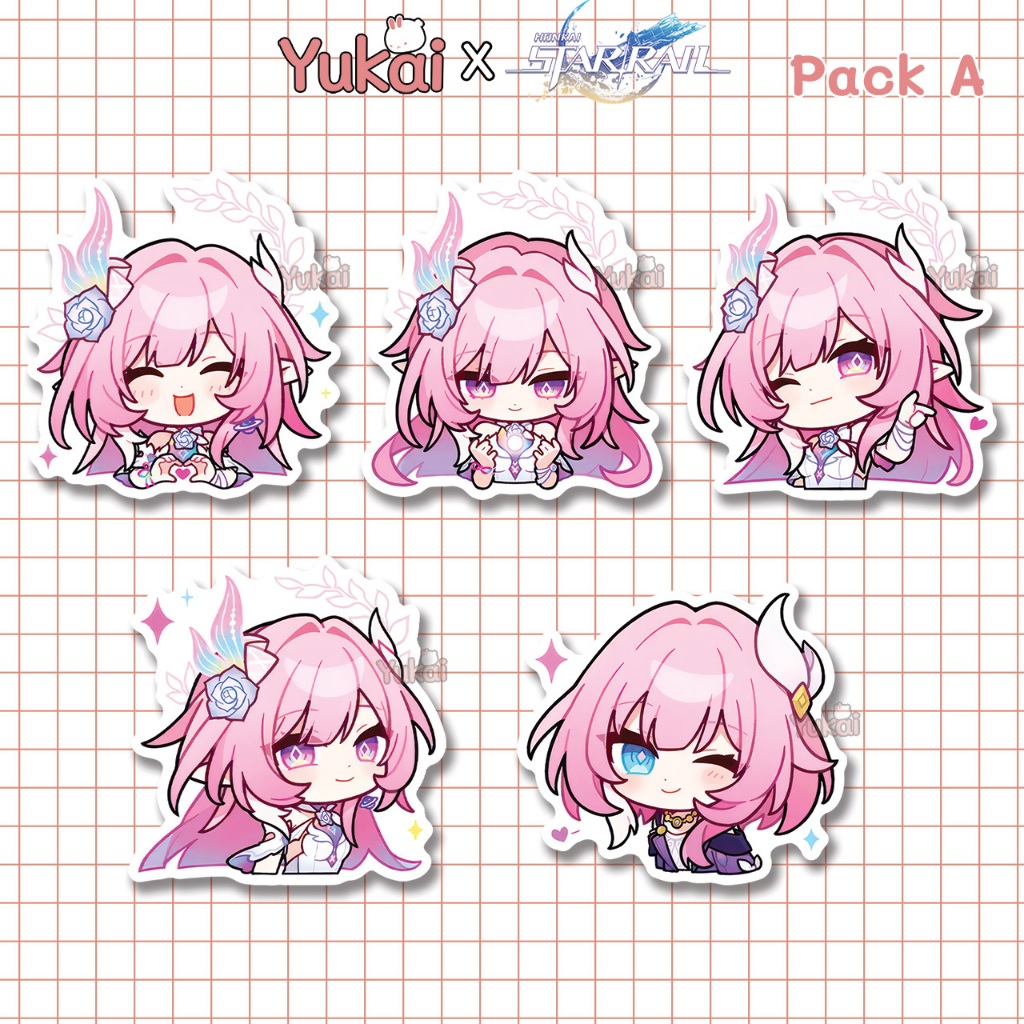 Cyrene Honkai Star Rail (HSR) Premium Sticker Pack - ชุดสติ๊กเกอร์อนิเมะกันน้ํา - Yukai