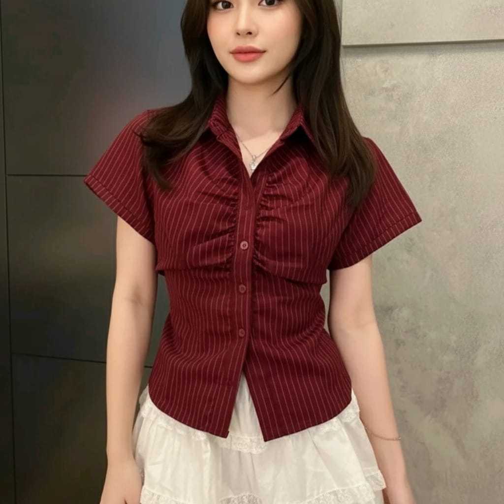 ELENA SHIRT TOP SEMIWOOL ผู้หญิงแขนสั้น VIT BODY TOP