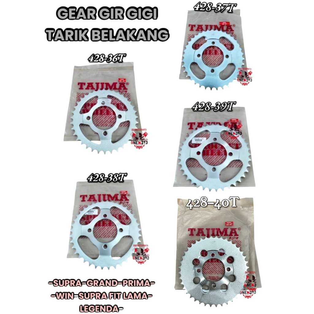 REAR PULL GEAR 428-36T 37T 38T 49T 40T SUPRA PRIMA GRAND WIN SUPRA FIT OLD LEGEND HONDA SUPER QUALIT
