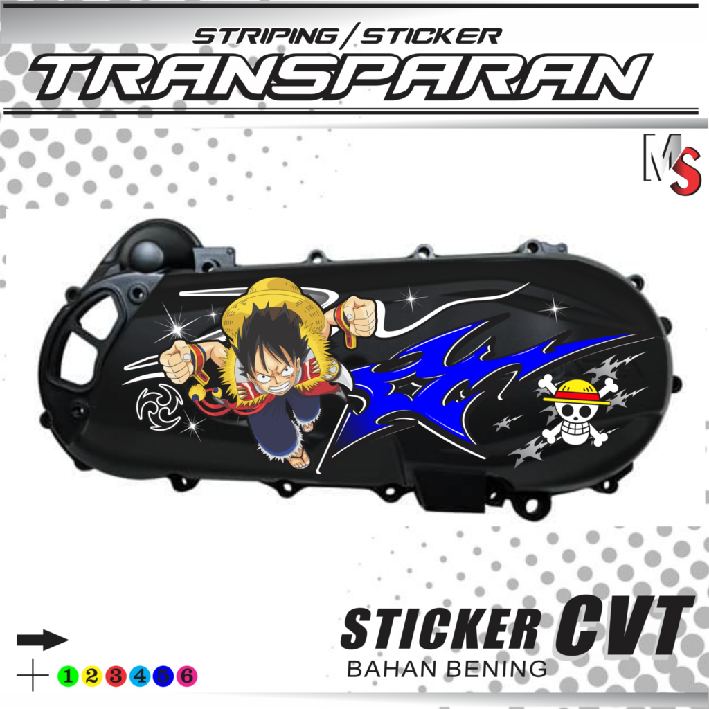 CVT BAKE STICKER ALL MOTORCYCLES SIMPLE TRANSPARENT STAR SEA DESIGN STICKER MS09