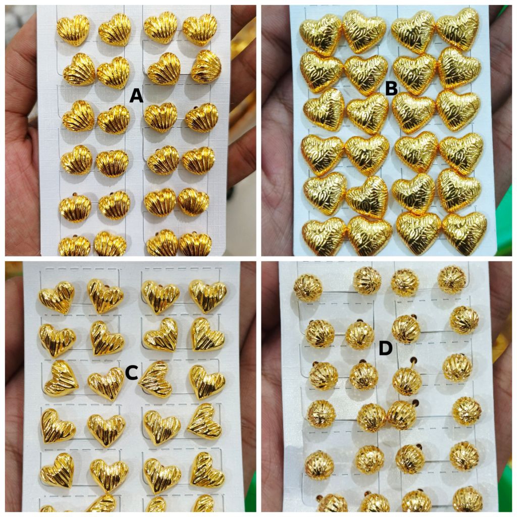 A5L0BN . XUPING 24K GOLD PLATED COLOR STITCH EARRINGS