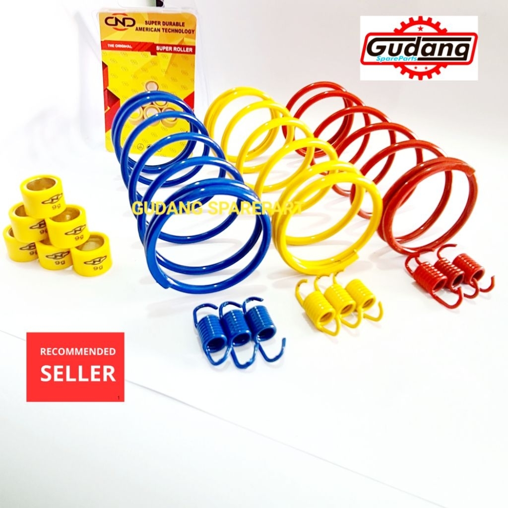 ROLLER UPGRADE PACKAGE + CVT SPRING + CENTRI SPRING สําหรับ BEAT CARBON, SCOOPY CARBON, SPACY CARBON