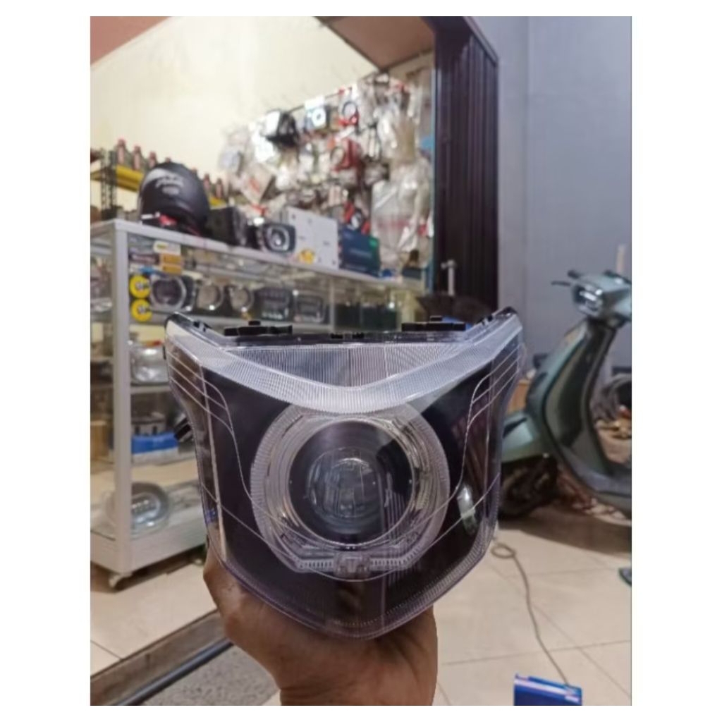 Beat Pop Custom Bild ไฟหน้าฝาครอบสะท้อนแสง Ala Ala Ala Ala Ala 4.5 นิ้ว