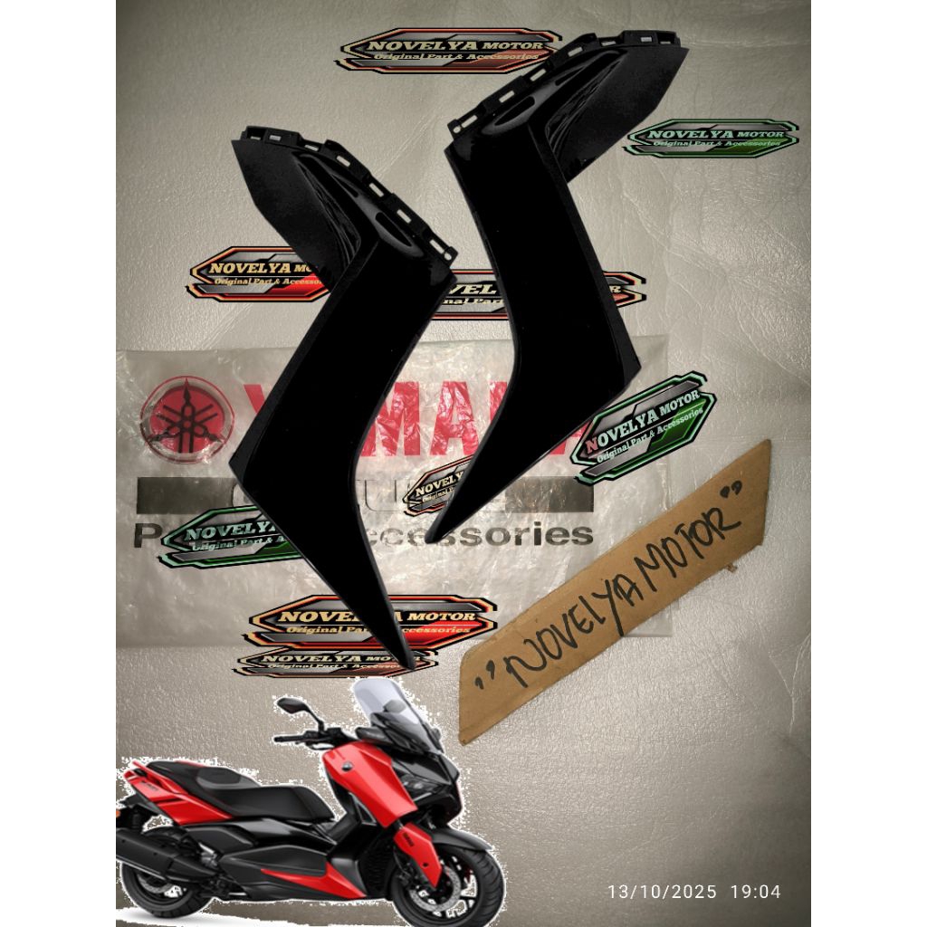BODY FRONT UNDER COVER ด้านข้างใหม่ XMAX ใหม่ 2023 2025 ขวาสีดํา GLOSSY ORIGINAL BKA-F835J/K-00-P0