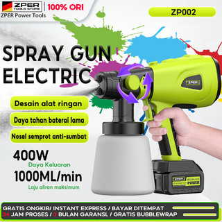 [ 100% ORI ]ZPER 400W/450W Pistol semprot litium  Electric Spray Gun 800ml Alat Semprot Cat