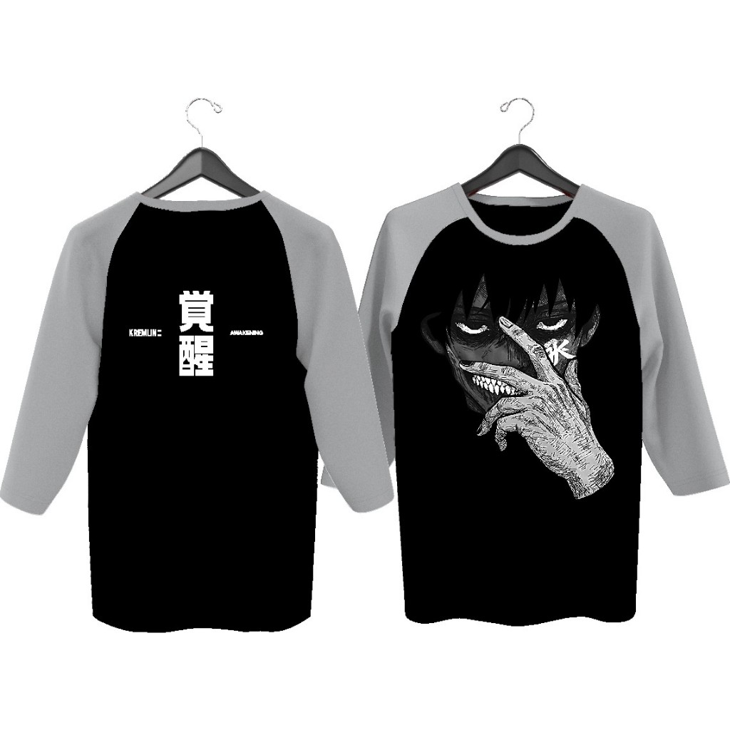 Mens 3/4 Sleeve Top / Krelin Screen Printing Mens raglan T-Shirt / Mens T-Shirt / T-Shirt
