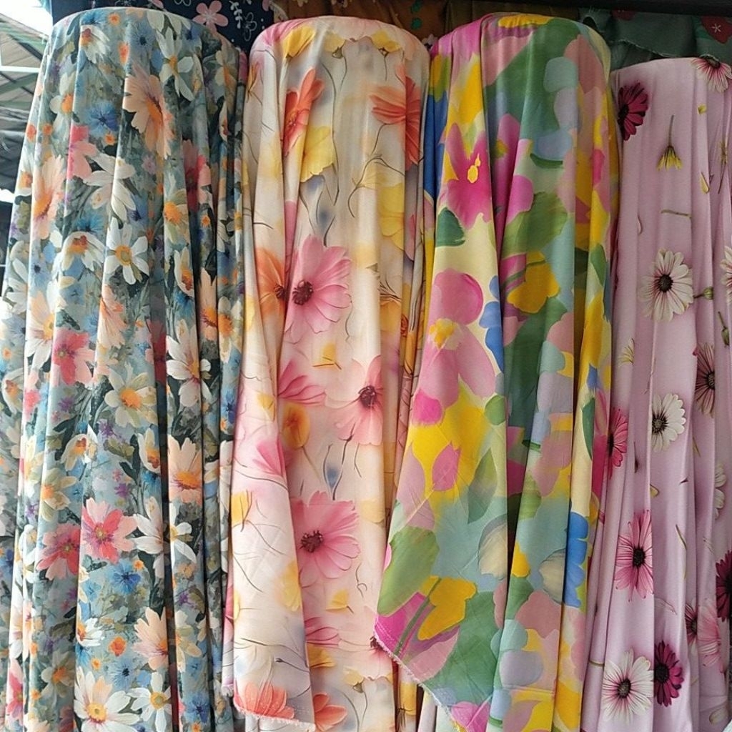 KATUN ผ้าคอตตอนเรยอน - ผ้าลายเรยอน - ผ้าคอตตอนวิสคอส - ผ้าฝ้ายเรยอนพรีเมียม ราคาที่ระบุ/ครึ่งเมตร (0