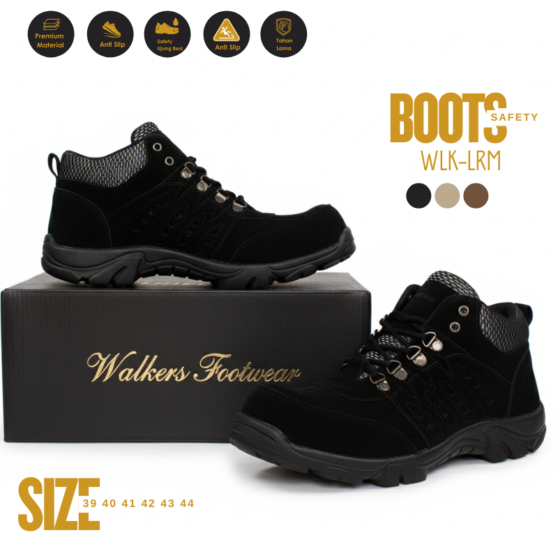 Walkers Footwear - Larman Tyrex Abrizz Mens Steel Toe Safety Shoes Unisex Adventure Mountain Boots f