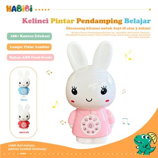 Habibi Kelinci Bernyanyi  Untuk Bayi  Mainan Edukasi Interaktif  Musik dan Pencahayaan Lembut