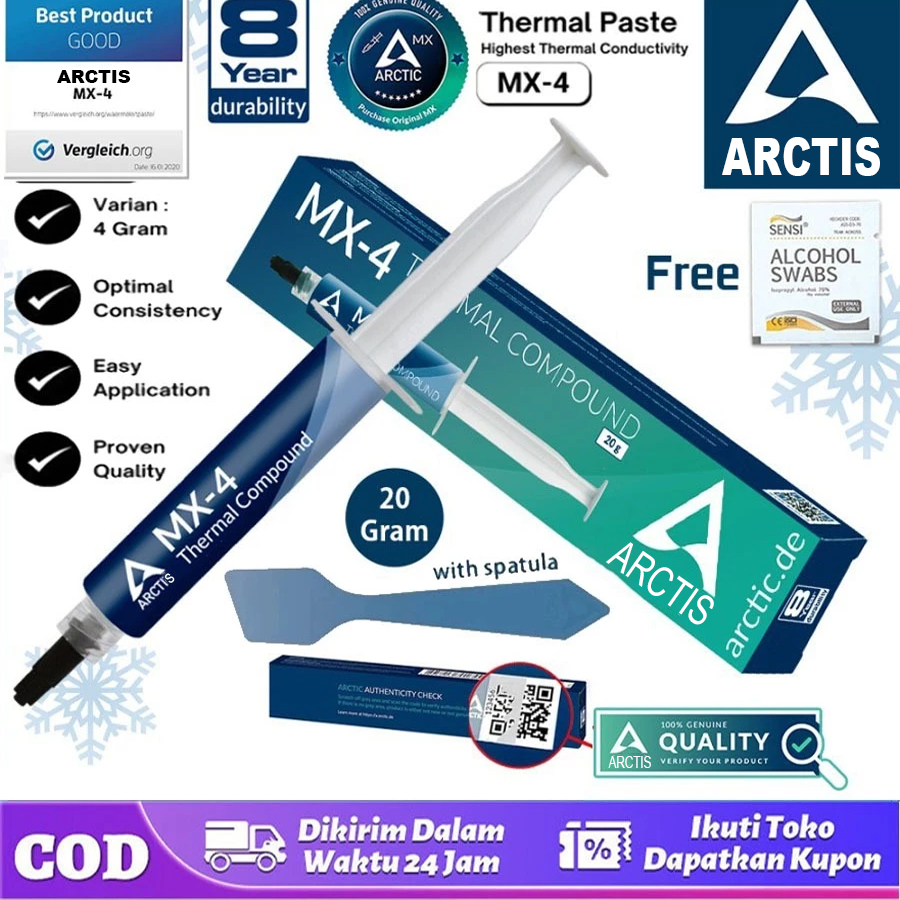 ARCTIC MX-4 Thermal Paste (4 กรัม) - MX4 ประสิทธิภาพสูง | Arctic MX4 Thermal Paste 4 กรัม