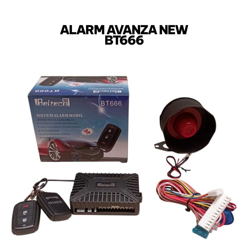 Beltech BT 666 สัญญาณเตือนรถยนต์ สัญญาณเตือนรถยนต์ กุญแจรีโมท Avanza เสียงใหม่ Tuk-Tuk