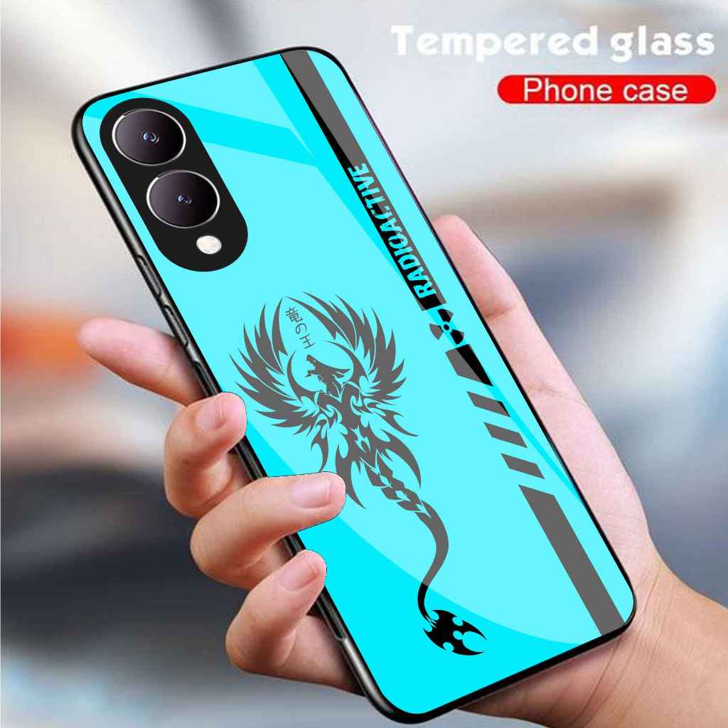 (KF-10) Softcase Glossy Glass Vivo Y17S ปลอกโทรศัพท์มือถือล่าสุด - VIVO Y17S ตัวป้องกันโทรศัพท์มือถื