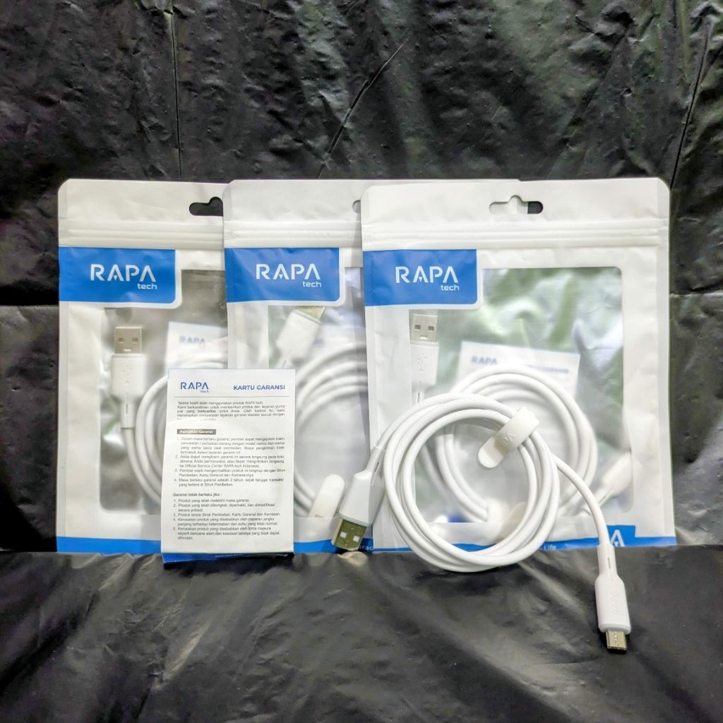 RAPAtech DC1205 (1 แพ็คมี 20) สาย USB-A to Micro ชาร์จเร็ว 2.4A 100Cm