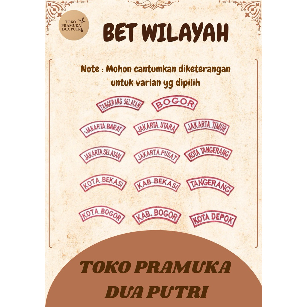 JABODETABEK AREA BET - เนื้อหา 20 ชิ้น - เนื้อหา - UNIFORM BET