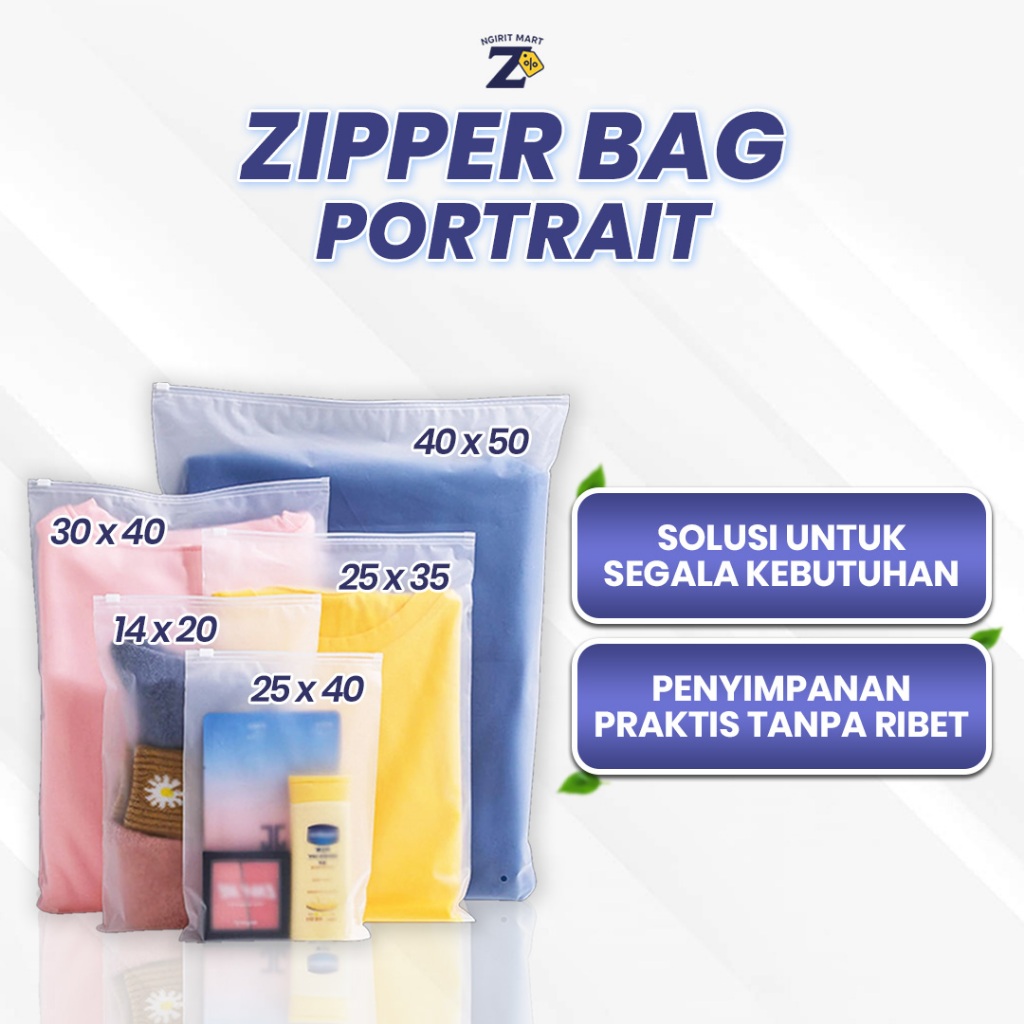 กระเป๋าซิปอเนกประสงค์ขนาดใหญ่และขนาดเล็ก | ถุงพลาสติก Ziplock สําหรับเสื้อผ้า Travel Organizer