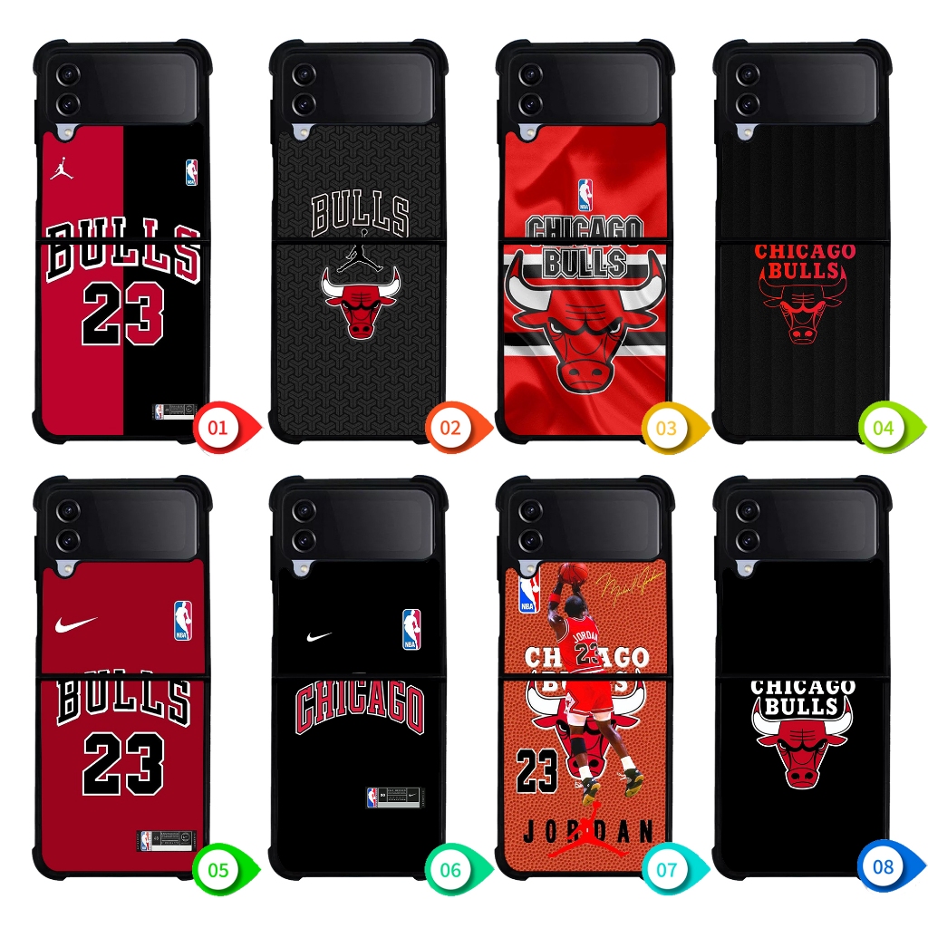 กรณีที่กําหนดเองสําหรับ Samsung Z พับ 7 6 5 4 3, Z Flip 7 6 5 4 3 SE Chicago Bulls FDZ0015