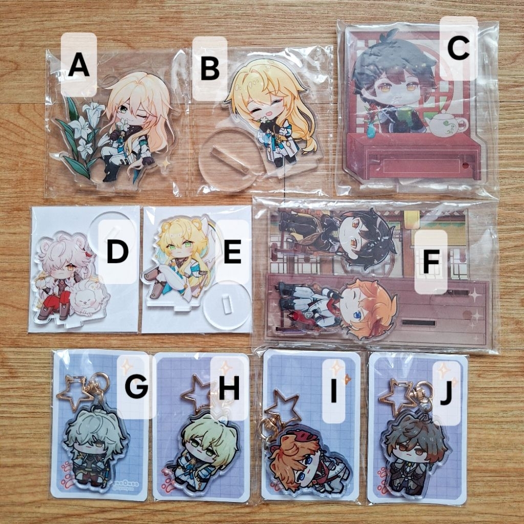 [เริ่มต้นจาก 20k] Fanmerch พวงกุญแจ Stande Badge Honkai Star Rail Genshin Impact Luocha Zhongli Jing