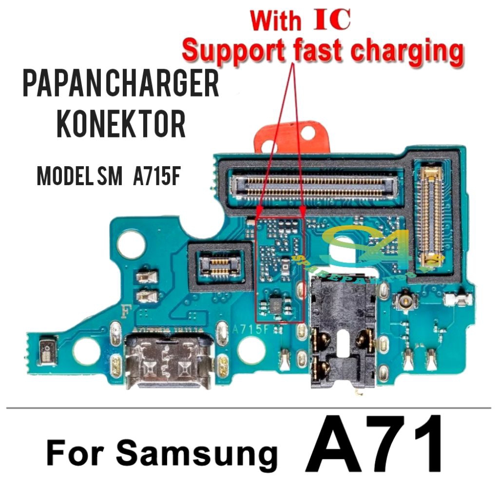 FLEXIBLE CONNECTOR SAMSUNG A71 4G รุ่น A715F CONNECTOR BOARD CHARGER MIC HF CAS