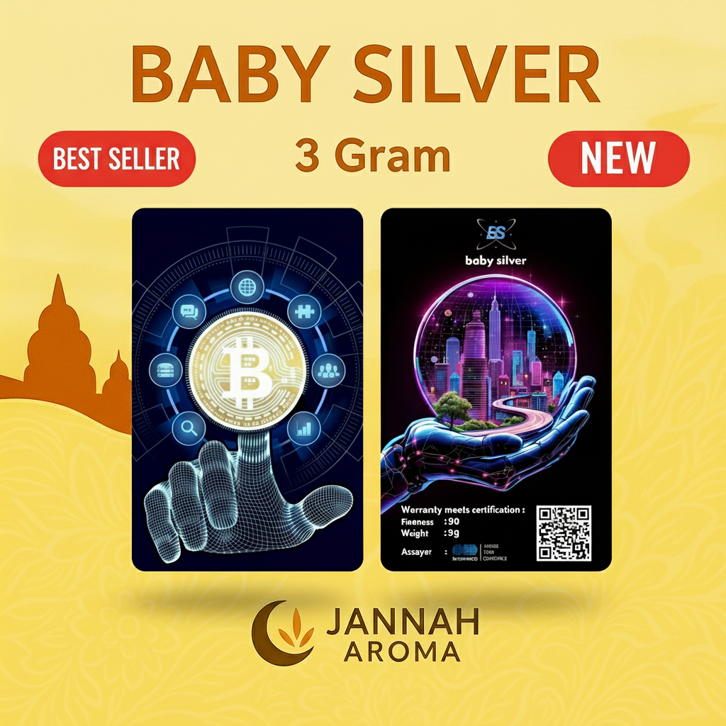 Baby Silver Precious Metal 3 Gram Pure Silver Certified 999 Bars