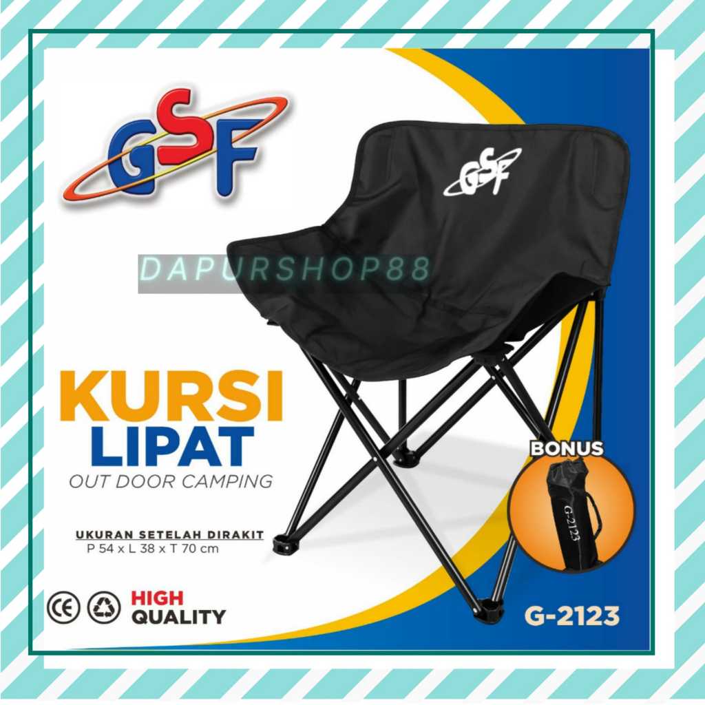 GSF G-2123 FOLDING CHAIR / GSF FOLDING CHAIR / STURDY OUTDOOR CAMPING