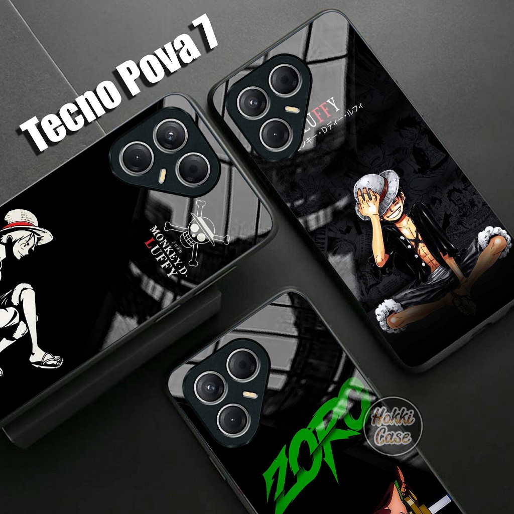 เคส HP Tecno Pova 7 One Piece Motif - Tecno Pova 7 Glass Softcase - เคสโทรศัพท์ Tecno Pova 7 - Tecno