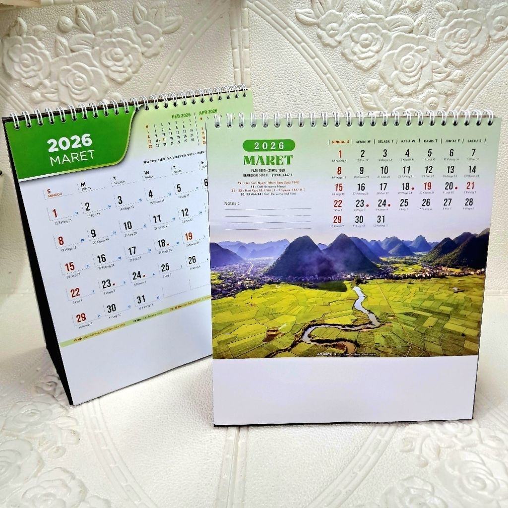(ใหม่ 2026) EXECUTIVE DESK CALENDAR AO 2026 NATURAL VIEW PICTURE ขนาด 21 ซม. X 24 ซม.
