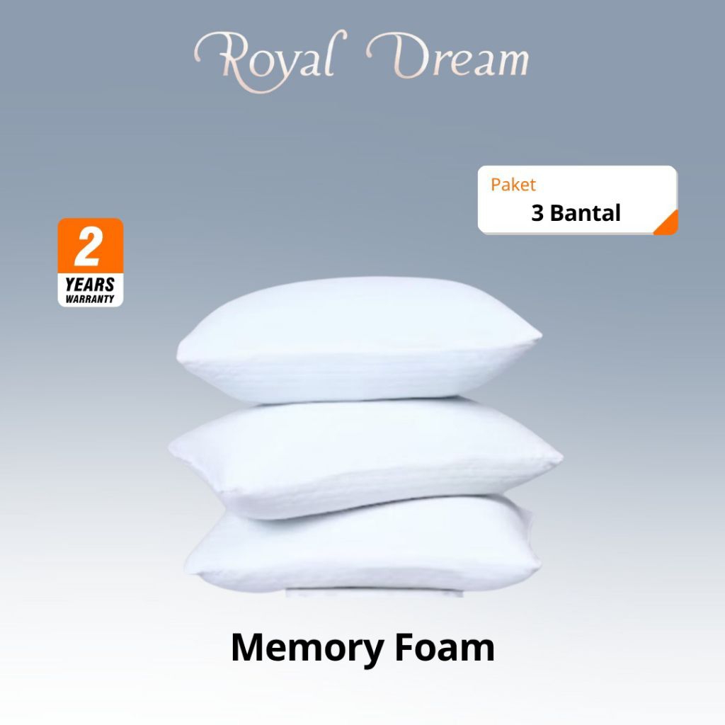 หมอนโรงแรม Royal Dream Premium Memory Foam แพ็ค 3 ชิ้น